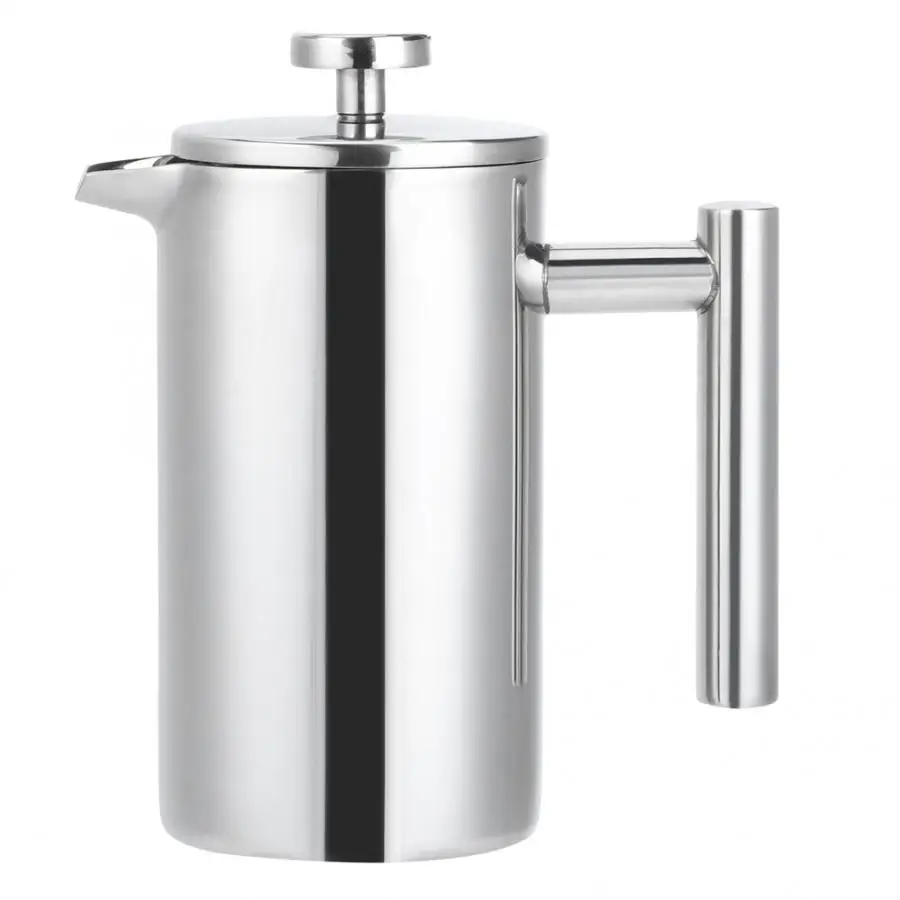 

350ml Double-Deck Stainless Steel Press Coffee Maker Thermal Insulated Coffee Tea Pot Kettle Home Kitchen Use
