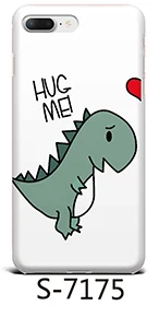 

Case For iPhone 11 Pro Max XS Max XR XS 6 6S 7 8 Plus X Hot cute dinosaur hug me couple Soft IMD Phone Back Cover Cases Gifts