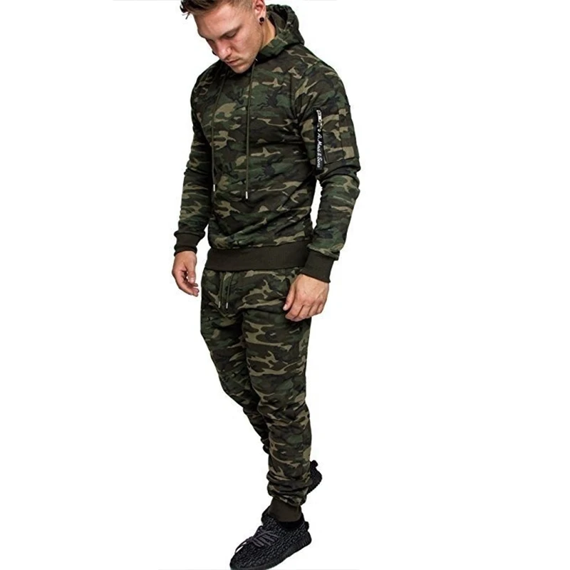 Sports Fashion Men's Fashion Hoodies Suits Camouflage Clothing Popular Style Jacket Outdoor Tracksuit Sets/Pants/Tops