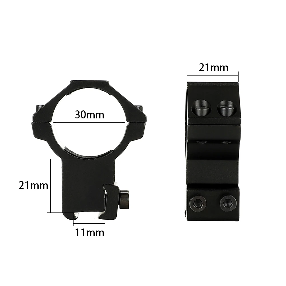 

30mm 2PCs High Profile Airgun Rings w/Stop Pin Dovetail Rings 11mm Rifle Scope Mount Rings Hunting Tactical Accessories