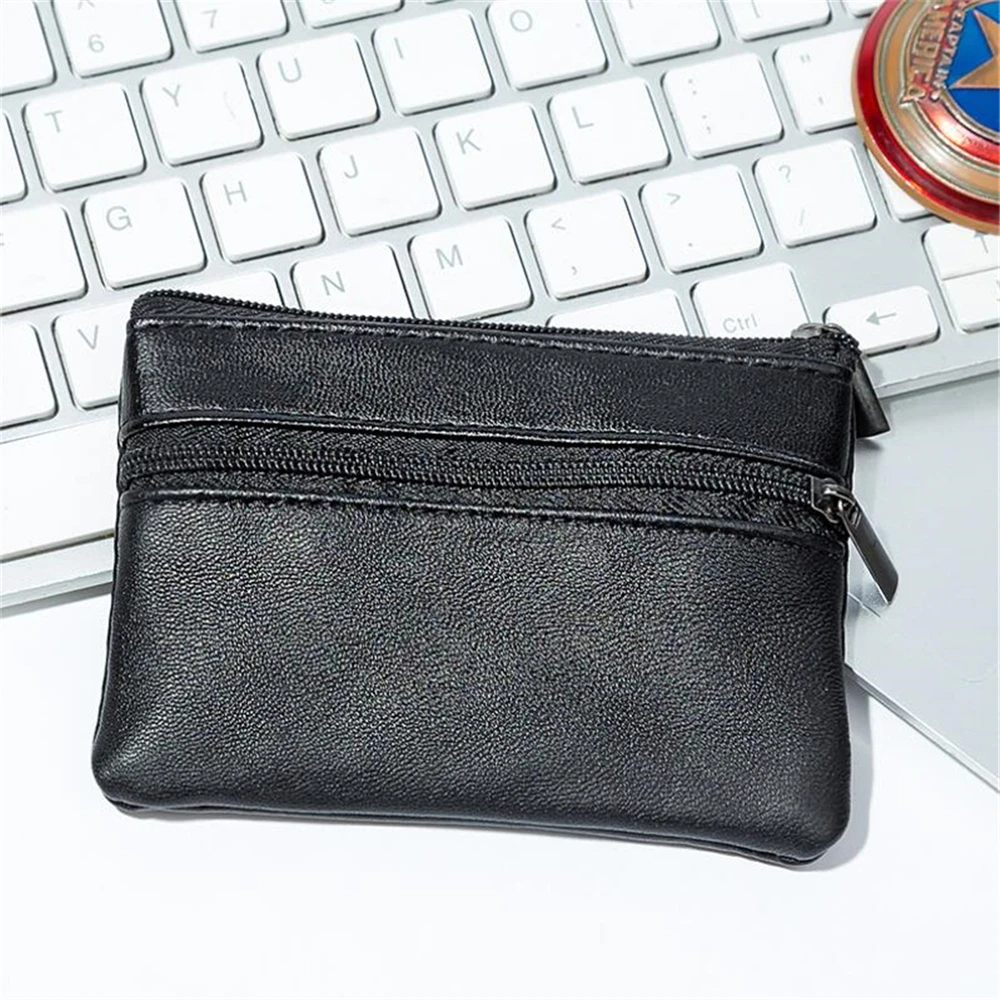 Coin purse women wallet card wallet coin wallet Genuine Leather Mini Coin Purse Men Top Layer Cowhide Wallet Women Zipper Vintage Card Bag Short Lady Pouch Key Soft Holder Case
