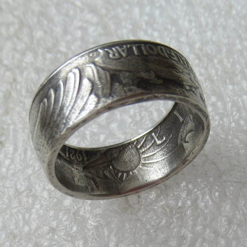 

Coin Ring 90% Silver Handcraft Rings Vintage Handmade from Walking Liberty Half Dollar US Size 8-12#