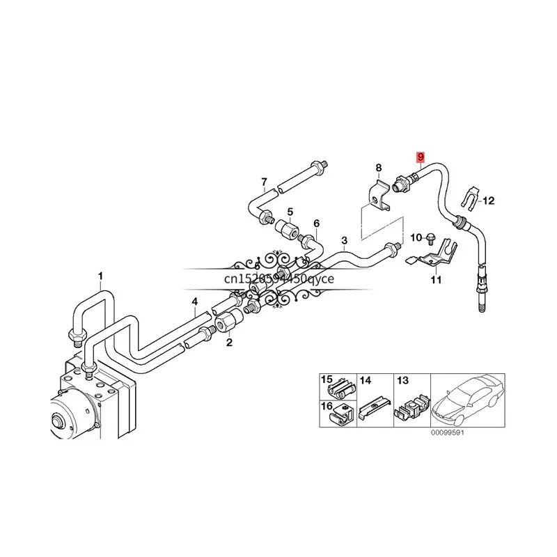 Тормозная труба заднего колеса автомобиля E36 318Ib mwM52 323I M44 E46 325CI M3 тормозной соединительный шланг