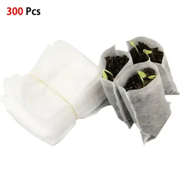 

300PCS/Lot Vegetables Seeds Nursery Bags Non-woven Plant Grow Bags Fabric Flower Pots Eco-Friendly Aeration Planting Bags 25