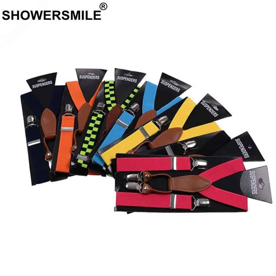 Женские Подтяжки из металлического сплава showinsmile 4 зажима желтые тиранты женские