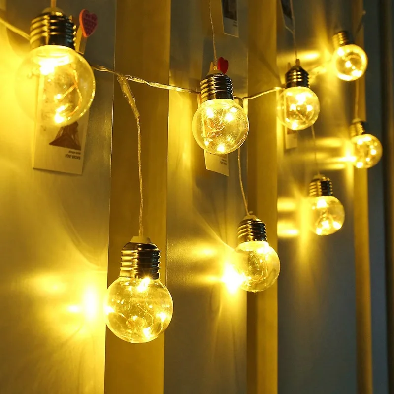 

Amazon Hot Selling LedG45 Globe Copper Wire Lamp String Creative Christmas Holiday Party Room Decoration Small Night Lamp