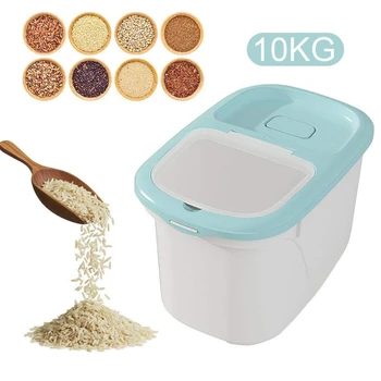 

Rice Storage Container, 10KG/22Lbs Airtight Rice Sealed Box with BPA Free Plastic and Insert-Proof Box, Dry Food Storage Contain