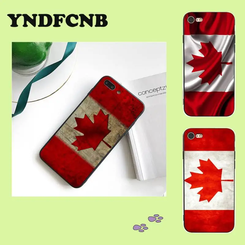 YNDFCNB мягкий черный чехол для телефона с канадским флагом iPhone 8 7 6 6S Plus X XS MAX 5 5S SE XR 11