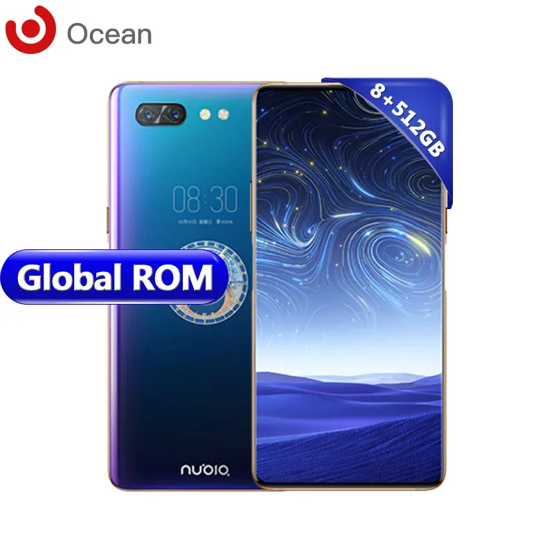 Оригинальный Смартфон zte Nubia X 8G ram 512G rom Звездная ночь Android 8 1 4G LTE Snapdragon 845