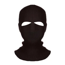 Лыжная маска на все лицо с 3 отверстиями, новая армейская тактическая маска, зимняя шапка, Балаклава, капюшон, мотоциклетный шлем, шлем на все лицо, Лидер продаж