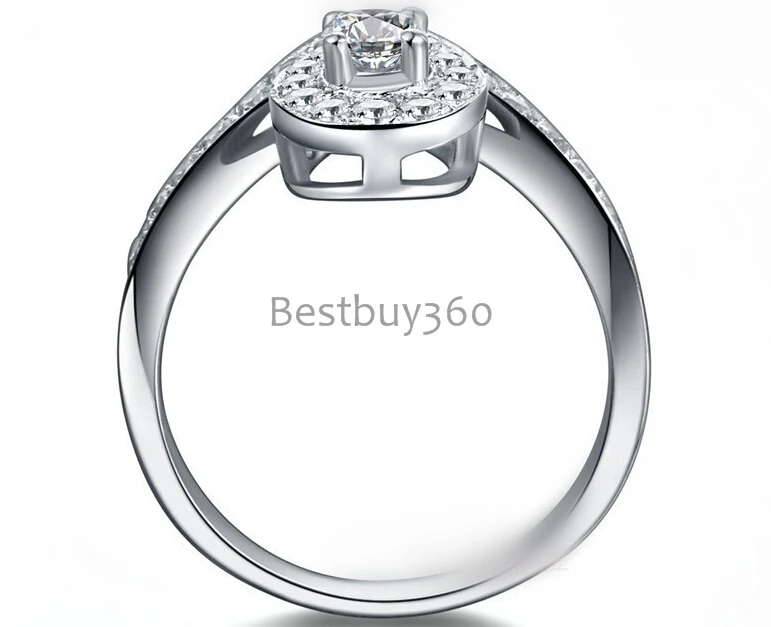 0.25ct Подушка принцесса срезанная Сона коктейль S925 кольцо 925 пробы Серебряное кольцо(YD
