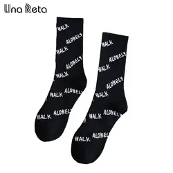 Una Reta/мужские носки в стиле хип-хоп, носки с круглым вырезом, 100% хлопок, новая обычная, высокая, на выход, классные носки с вышивкой для