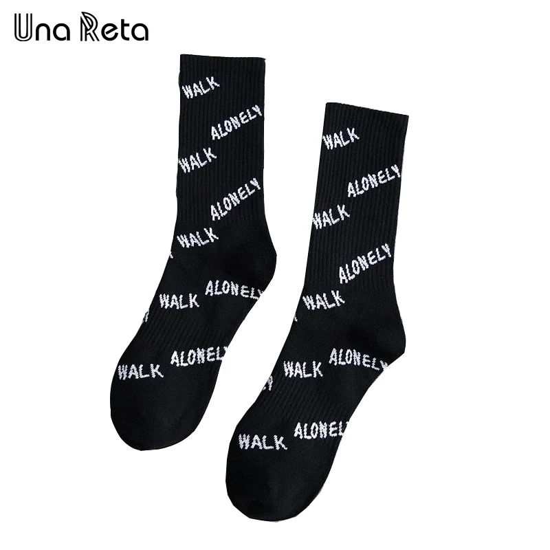 

Una Reta Men'S Sock Hip Hop Crew Socks 100% Cotton Print New Casual High Street Cool Embroidery Lovers Skateboard Sock
