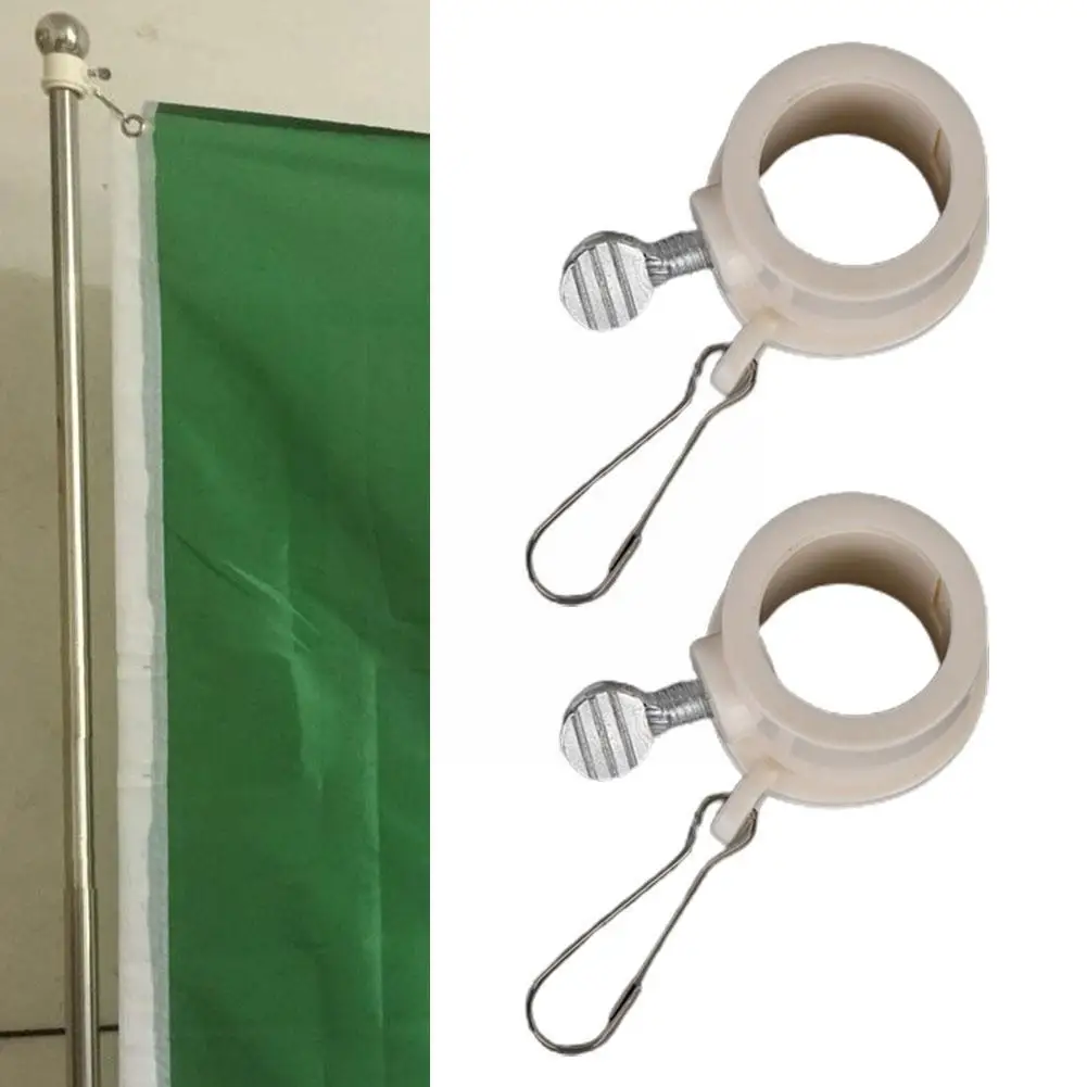 Flag Pole Rings 360 Degree Rotating Flagpole Flag Mounting Rings Inch Fixed Wrap With For 1 Hook Diameter E6K5