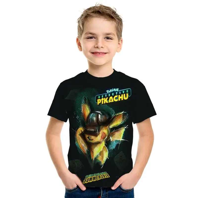 3D Printed Cartoon Pokemon Detective Pikachu TShirt Kawaii Store