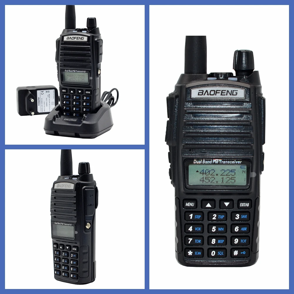 10 шт. Baofeng UV-82 рация Двухдиапазонная VHF UHF 136-174 400-520MHz радиостанция двухсторонняя радиоприемопередатчик