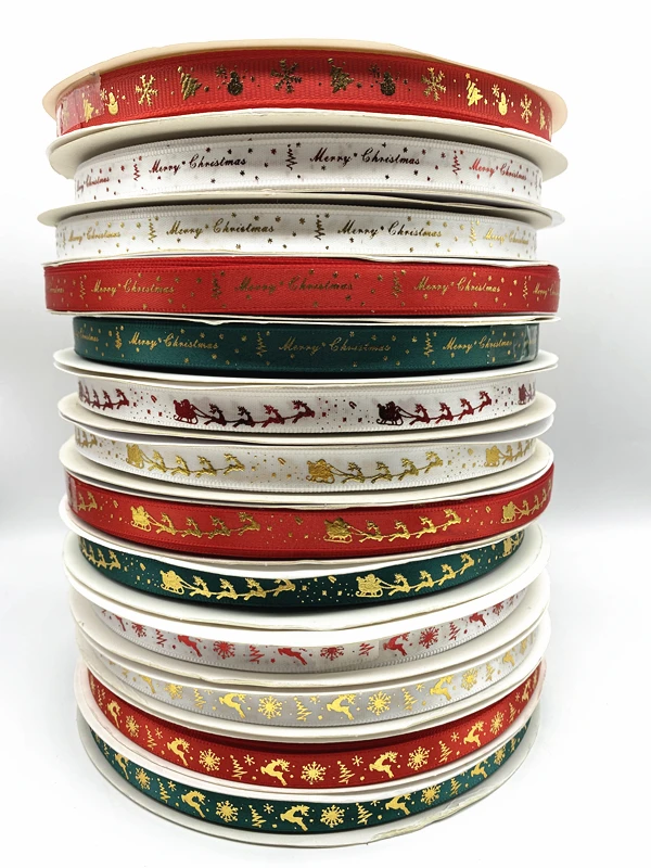 Ribbon 5yards Christmas Ribbon Printed Polyester Ribbon ribbon decoration ribbon supplies christmas ribbon wrapping ribbon For Handmade Design Decoration Gift Packing