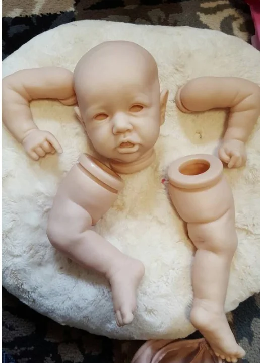 Reborn Newborn Doll Parts Kit For 22" Soft Vinyl Fresh Unpainted Head Full limbs