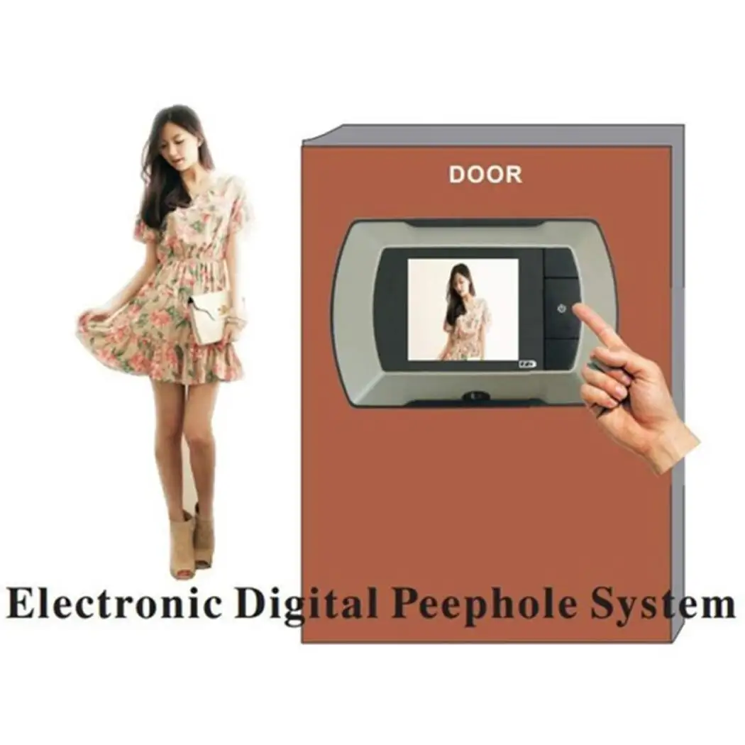 

2.4in Colorful Display Screen Digital Peephole 1800 times 320 x 3RGB x 320 Viewer Doorbell 2x AA Battery Camera