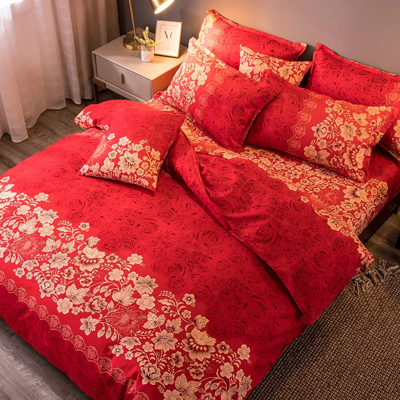 

High Quality 3/6pcs Bedding Set Colorful style Bed Linen Twin Single full queen sizes soft duvet Cover Flat bed sheet pillowcase