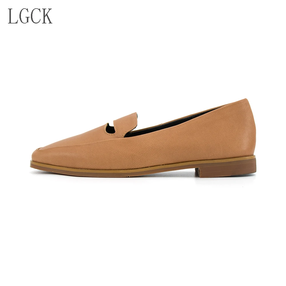Beige Большие размеры 34-44; женская обувь из натуральной кожи; высококачественные оксфорды; Брендовые повседневные Мокасины без застежки на плоской подошве; обувь для вождения; Zapatos - Цвет: Beige