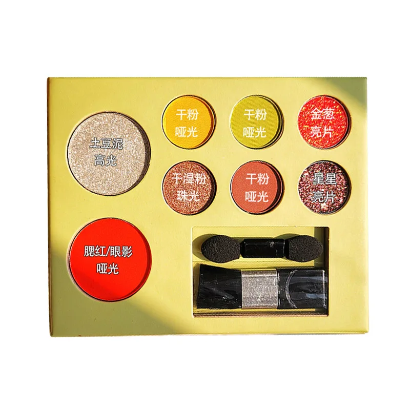 8 Color Nude Shining Eyeshadow Makeup Glitter Pigment Smoky Eye Shadow Pallete Waterproof Cosmetics Eye Shadow Make Up TSLM1