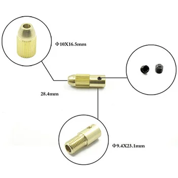 

Electric Drill Bit Collet Drill Tool Chuck Copper Allen Wrench Hand Workmanship Mini 0.5-3mm