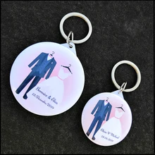 50 шт. персонализированные имя Дата брелок с зеркалом Пользовательские Свадебные сувениры и подарки свадебные подарки для гостей Свадебные сувениры