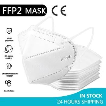 

5-100Pcs KN95 Face Masks FFP2 Filtering Facial Filter Mouth Masks Dustproof Safety mask Protective Respirator Dust mascarilla