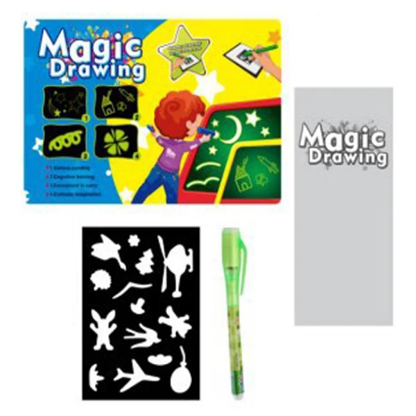 Светодиодный светящийся светильник, доска для рисования граффити, планшет для рисования, волшебная доска для рисования, светильник для рисования детей, забавная развивающая игрушка - Цвет: A5 English Version