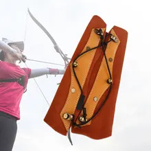 Armguard сильный периметр 24 см коричневый коровьей защитная одежда стрельба из лука поле Спорт на открытом воздухе Лук Стрелка рука