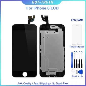 

10Pc/Lot 4.7" Complete Full set Screen For Apple iPhone 6 LCD A1549 A1586 A1589 Screen 3D Touch Digitizer Assembly +Home Button
