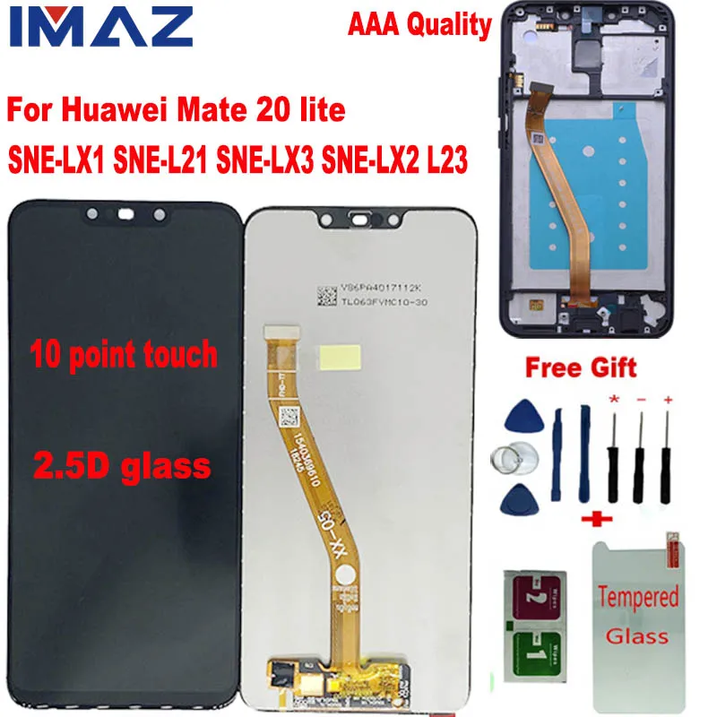 IMAZ AAA 6 3 &quotЖК-дисплей для Huawei Mate 20 lite SNE-LX1 SNE-L21 L23 ЖК-экран дисплей сенсорный