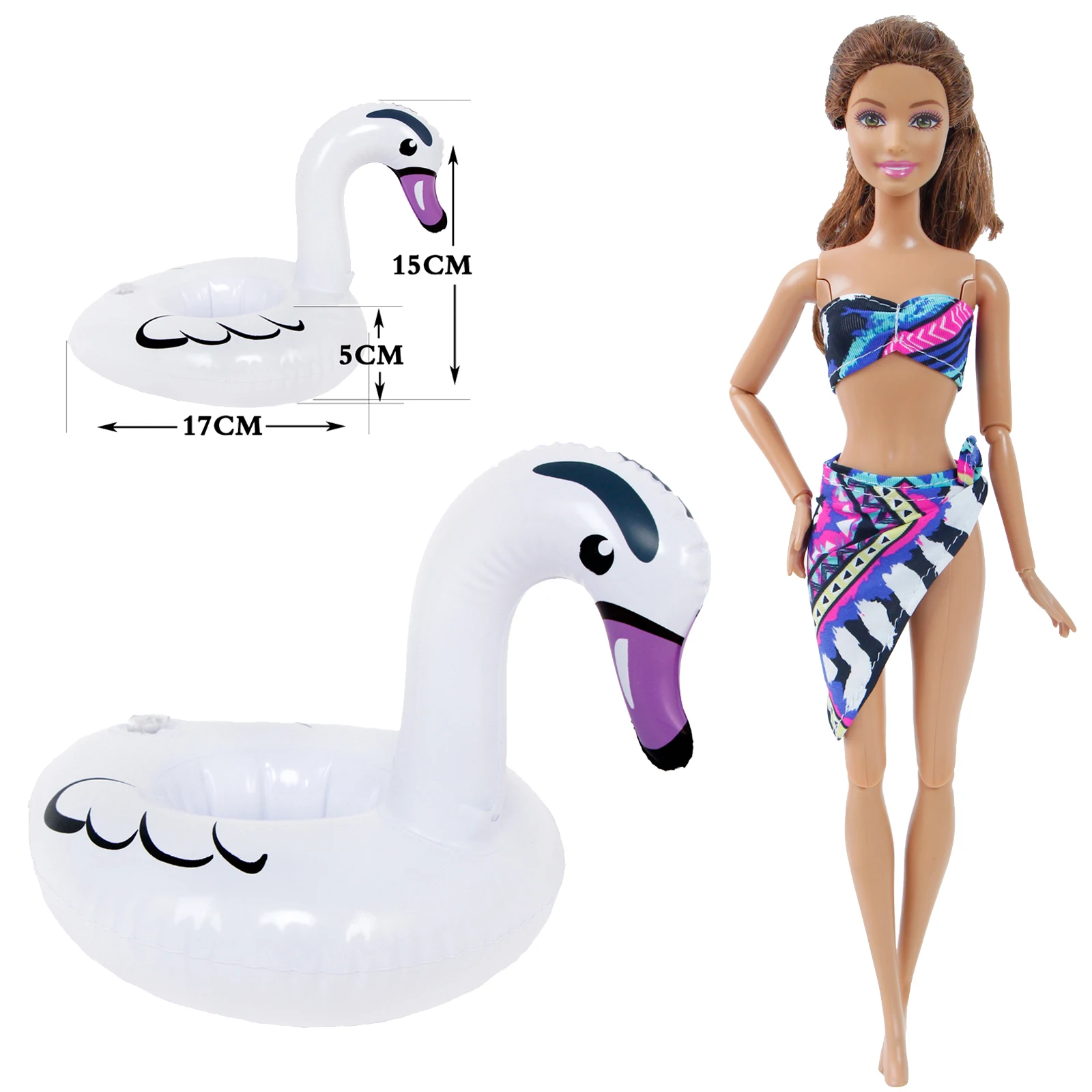 2 шт./лот = 1x пляжный купальный костюм бикини для ванной купальник+ 1x плавательный спасательный поплавок для бассейна аксессуары для Барби детская игрушка-кукла