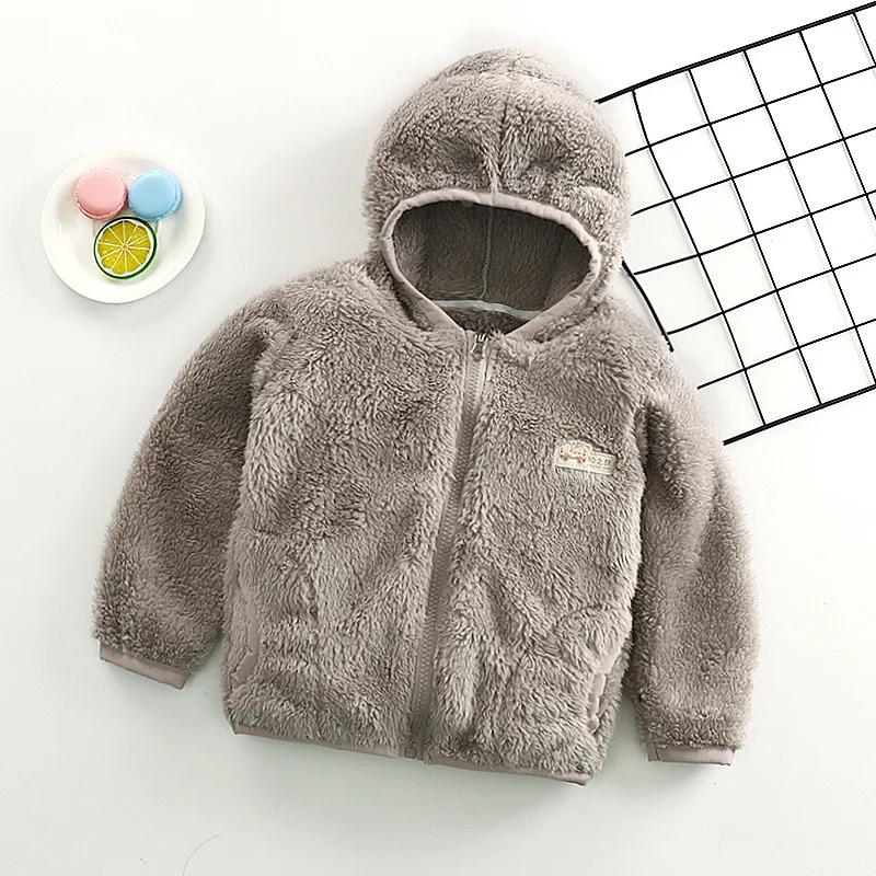 Куртка для маленьких девочек; коллекция года; сезон осень-зима; куртка для девочек; пальто; детская теплая верхняя одежда с капюшоном; детская одежда; пальто для маленьких девочек - Цвет: gray
