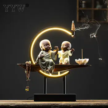 

Backflow Waterfall Incense Burner Pocelain Aroma Buddhist Holder Incense Burner Censer Quemador Incienso Home Decoration EA6XXL