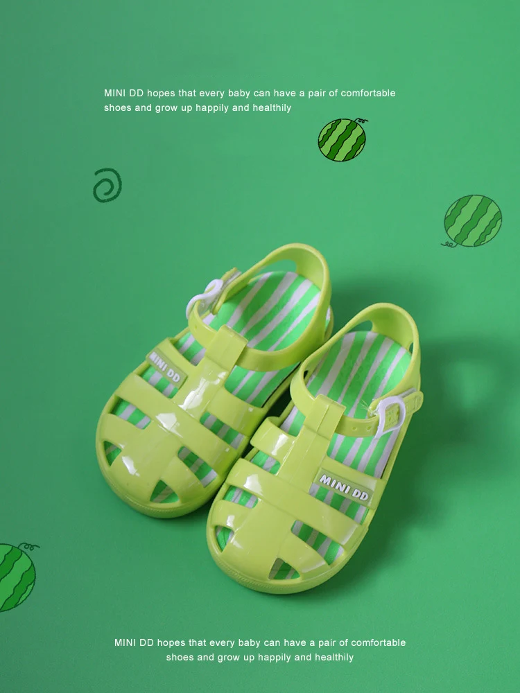 comfortable sandals child 2021 new girls solid color roman sandals baby cute soft jelly shoes children waterproof jelly shoes slippers for boy