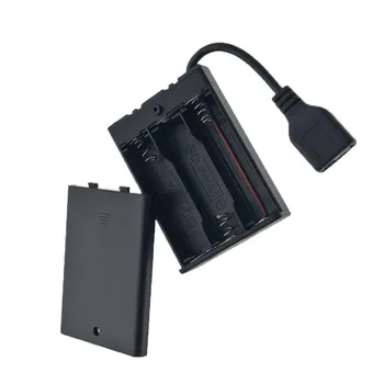 

MODIKER 3 x AA Battery Holder Box Case for Universal LED Light Brick Block Building Kit Black