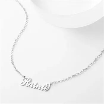 

Children's "Carrie" Style Name Necklace Platinum 925 silver CUSTOMIZATION