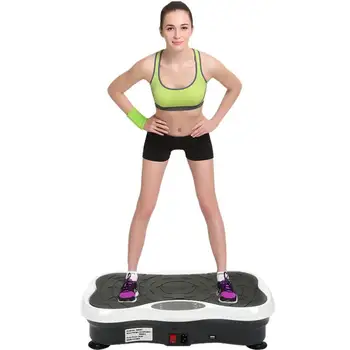 

120KG Exercise Electrical Vibration Plate Fitness Platform with 4D vibration technology Body Shaper Trainer with Bands HWC
