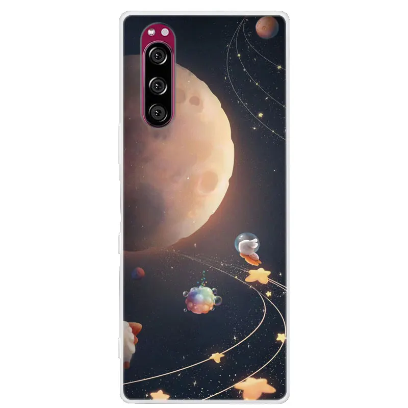 Jielangxin Custodia In Pelle Per Sony Xperia 5 - Cover Portafoglio Con Slot Per Carte E Supporto (Marrone)