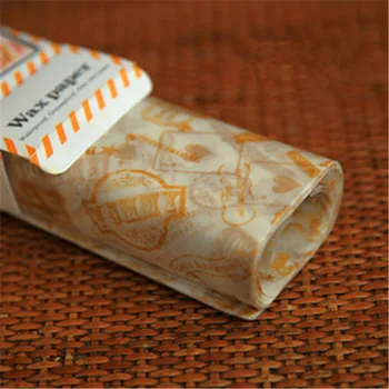 

25Pcs Retro Stamp Wax Paper Nonstick Bread Burger Frie Sandwichs Wax Oilpaper Wedding Baking Food Wrapper Paper Papel Encerado