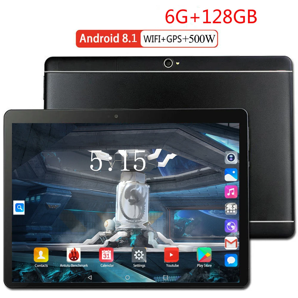 Планшет на Android 10 1 восемь ядер экран 8 0 дюйма 6 ГБ + 128 | Компьютеры и офис