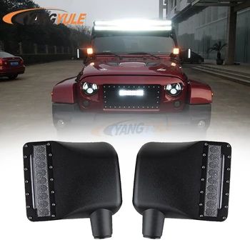 

Gen 2 LED Turn Signal Mirror Light For 07-17 Jeep LED Mirror lights White DRL Amber Turn Signal JK 07-17 Wrangler