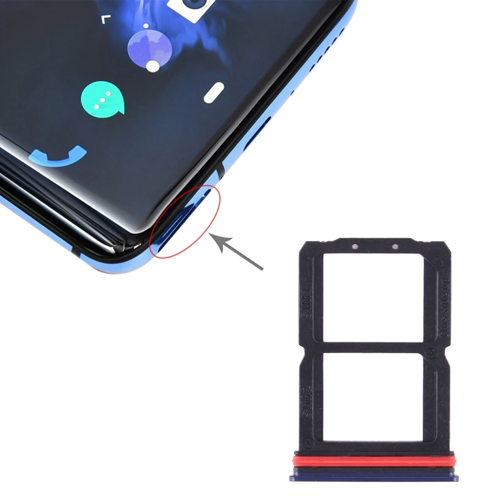 SIM Card Tray + SIM Card Tray for OnePlus 7 / 6T / 6 / X / 5 / 5T A5010 Dual SIM Cards Tray Replacement Parts