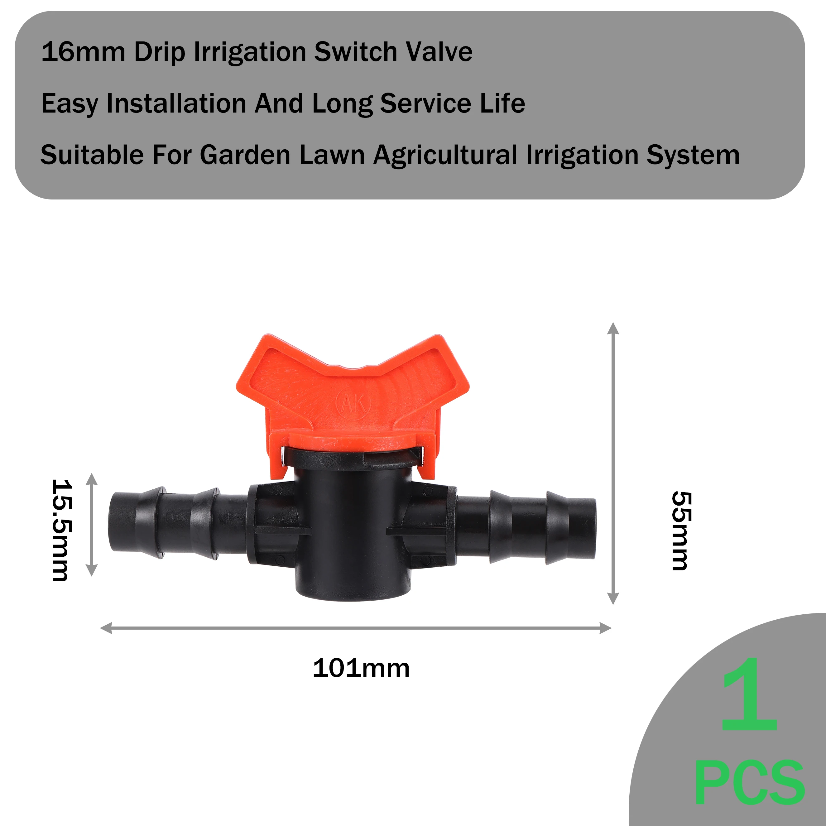 Drip Irrigation Valve Connector Socket Type Irrigation Ball Valve Barb Switch Valve Globe Valve For Garden Lawn Agricultural 