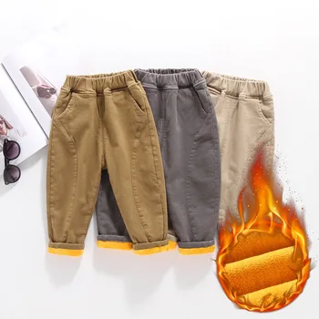 

Winter Children Pants Plus Velvet Pants For Kids Girls Sport Trousers Warm Thick Boys 1-8T Years School Clothing