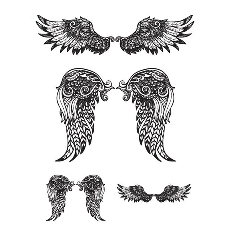Angel Wings Large Temporary Tattoo Sticker Waterproof Women Girls Back Chest Arm Fake Tattoos Temporary Tattoos Aliexpress