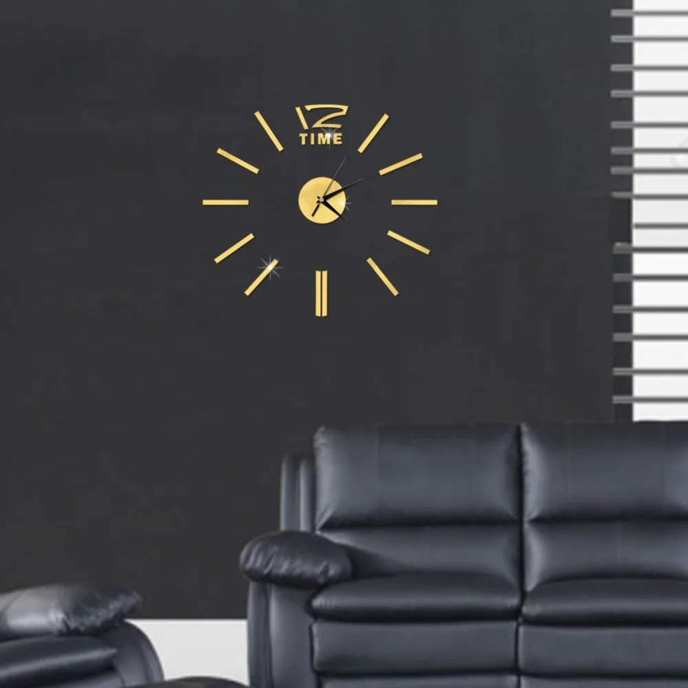 3D Wall Clock Mirror Wall Stickers Fashion Living Room Quartz Watch DIY Home Decoration Clocks Sticker reloj de pared 19