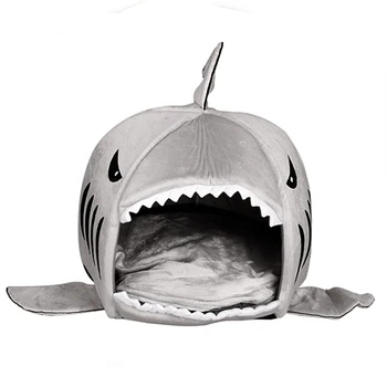 

Large Mouth Shark Sponge Nest House Comfortable Pet House Washable Pet Nest for Cat & Dog Kennel LAD-sale